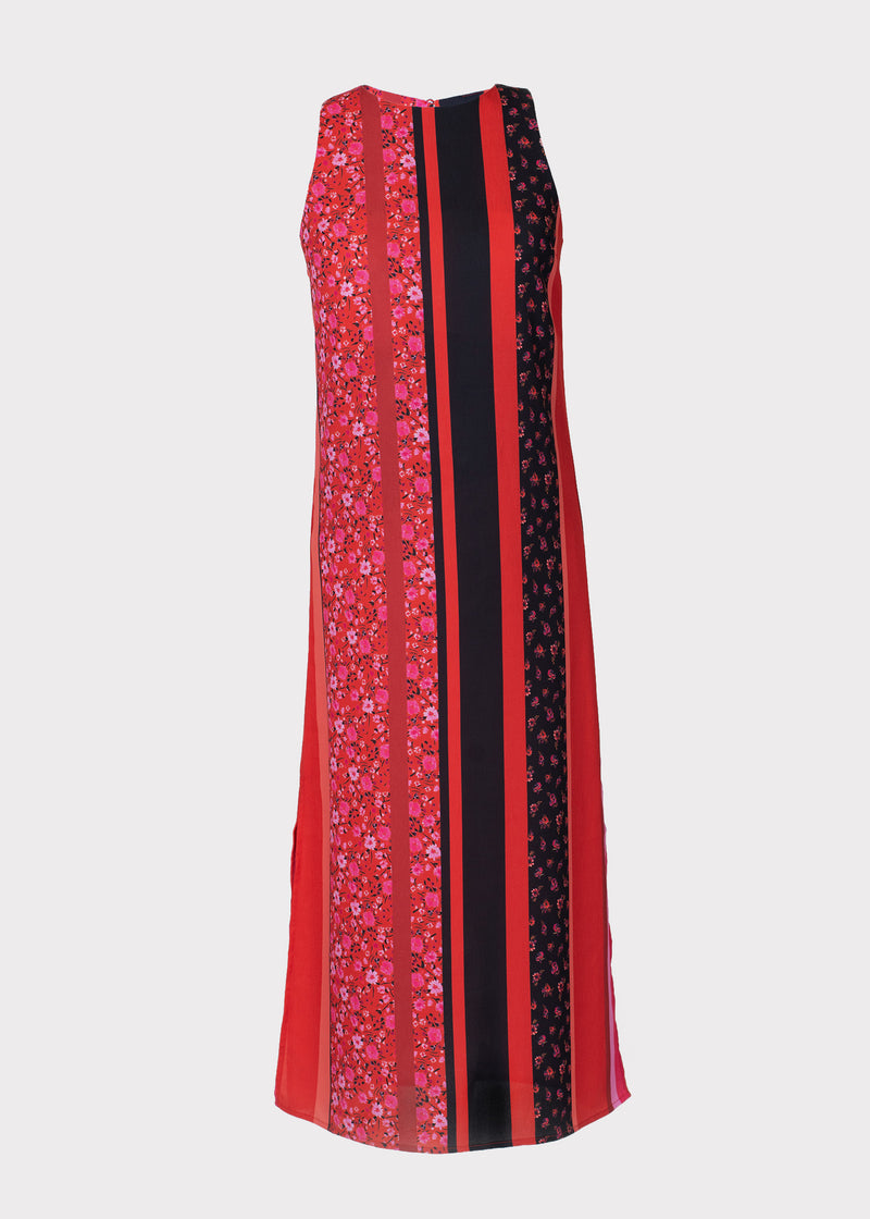 Thalia Dress in Floral Stripe Print