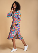 Acacia Shirt Dress in Graphic Pink Floral
