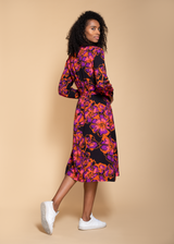 The Acacia Shirt Dress in Pink & Rust Floral