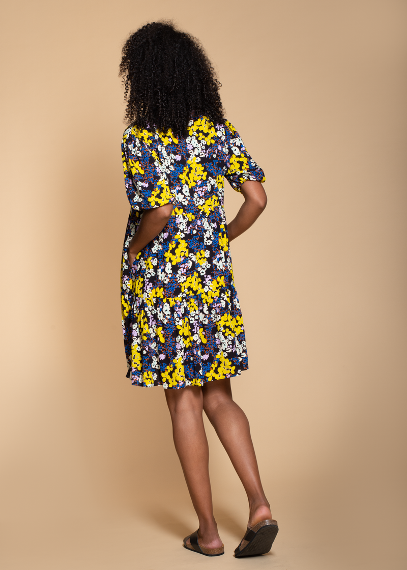 Lilium Short Tiered Dress in our Ditsy Floral Print